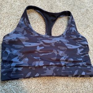 ZYIA Blue Camo Bomber Sports bra Size Medium